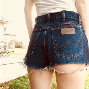 Authentic Wrangler cut-offs